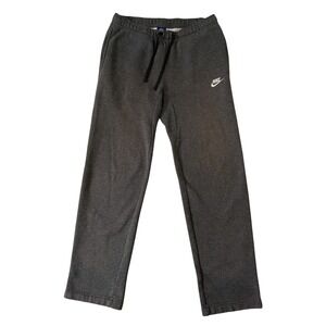 Nike Fleece Sweatpants Men's Medium Gray Joggers 804395-071 Embroidered Logo‎